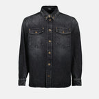 Camisas Camisa de Denim Versace Preto Homme