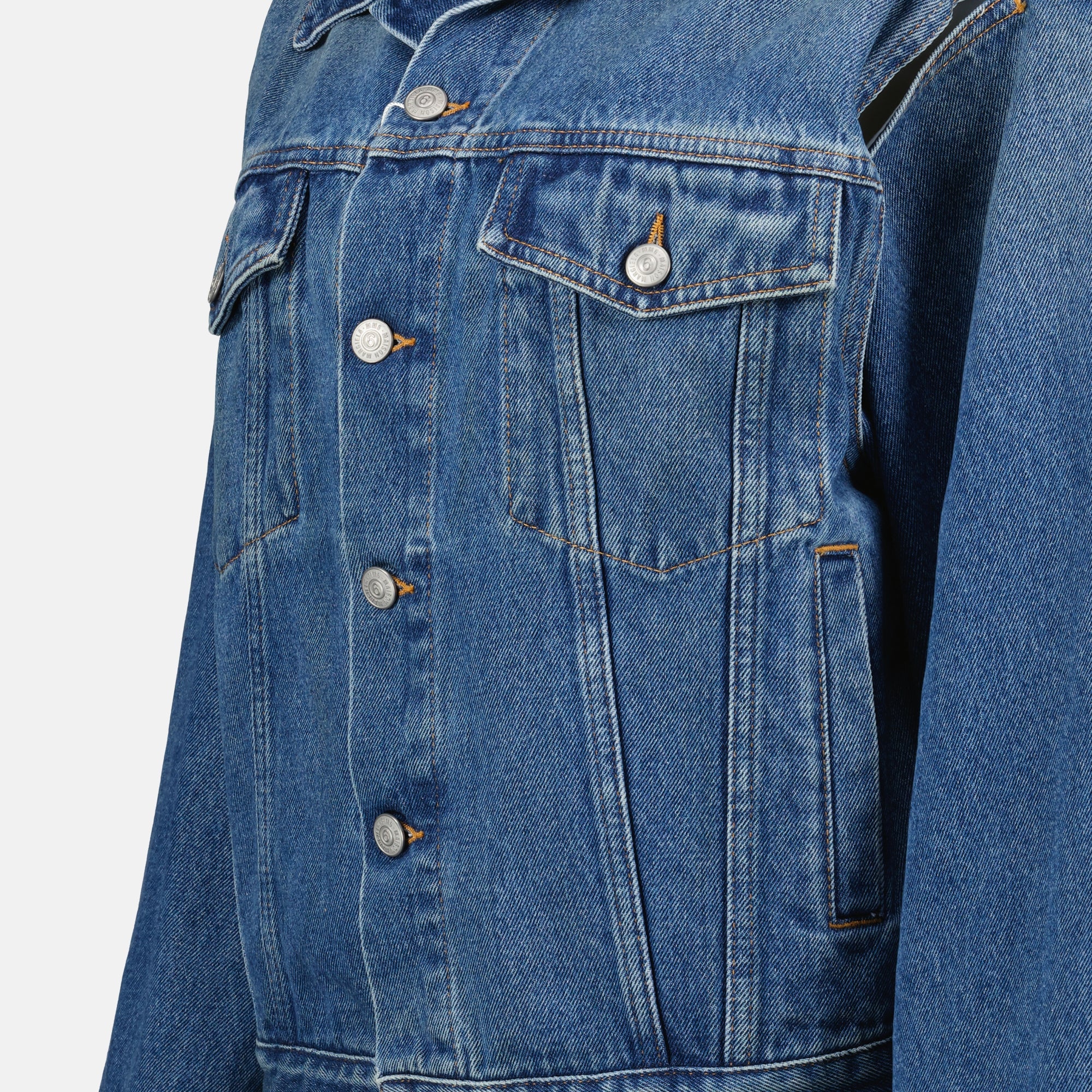 Vestes Veste en jeans Mm6 Bleu Femme