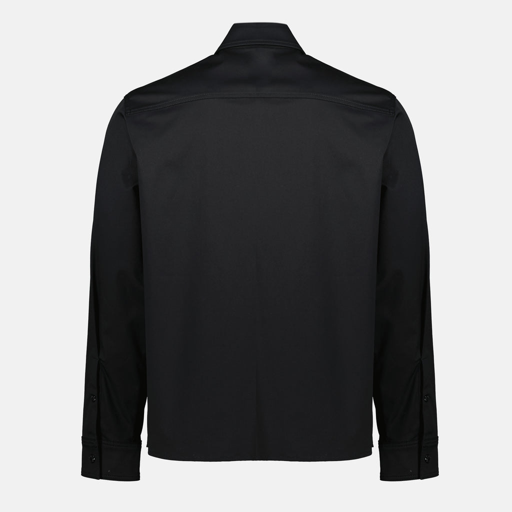 남성을 위한 Moncler의 네이비 블루 gabardine 오버셔츠 기사 이미지 - 2026 봄-여름 시즌 - 뒷면 보기
