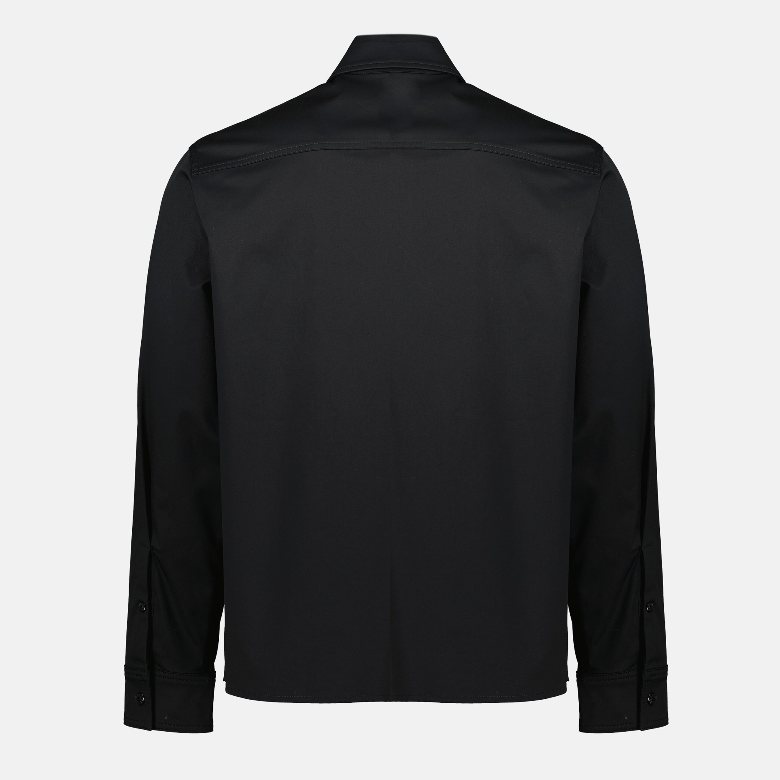 남성을 위한 Moncler의 네이비 블루 gabardine 오버셔츠 기사 이미지 - 2026 봄-여름 시즌 - 뒷면 보기