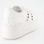 Sneaker Baskets Open à plateforme Valentino Garavani Blanco Femme