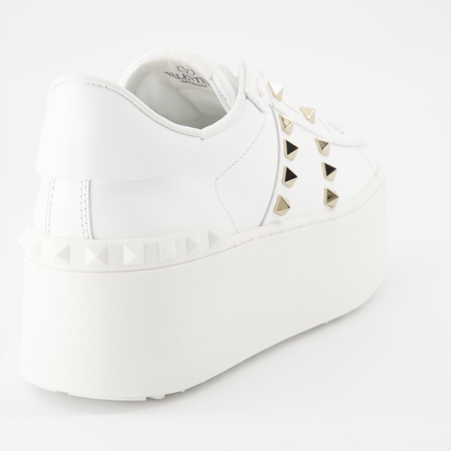 Baskets Baskets Rockstud à plateforme Valentino Garavani Blanc Femme