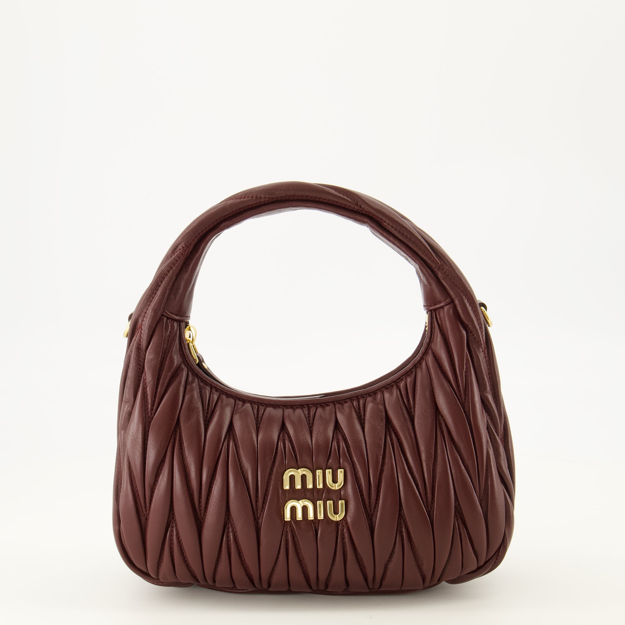 Sacs à main et épaule Borsa Hobo Wander Bordeaux Miu Miu Bordeaux Femme