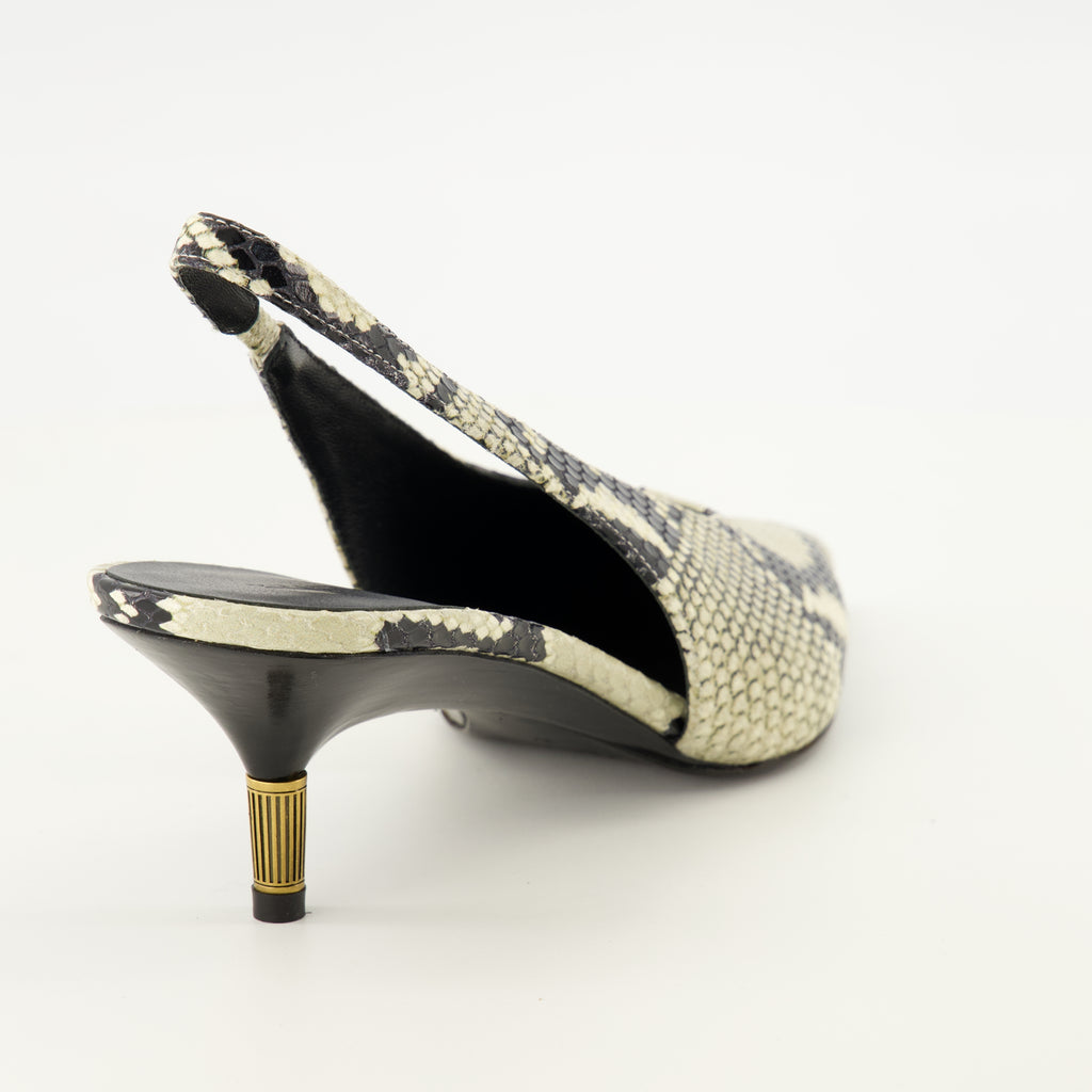 Escarpins Bella Low Python Haut Effekt Pumps Khaite Gris Femme