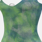 Kleider M-Isma Metallic Dress Diesel Grün Femme