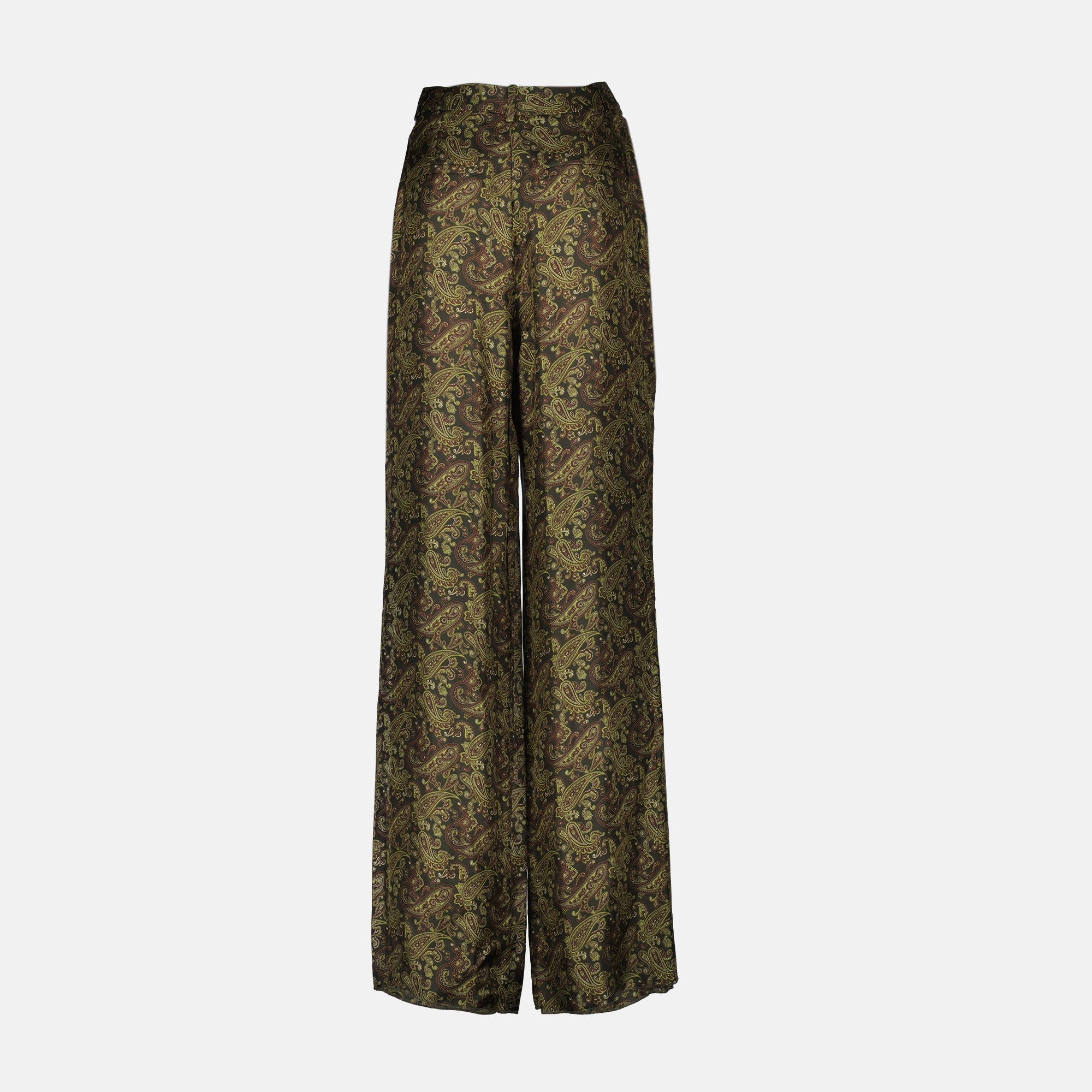 Pantalons Pantalon en soie Saint Laurent Vert Femme