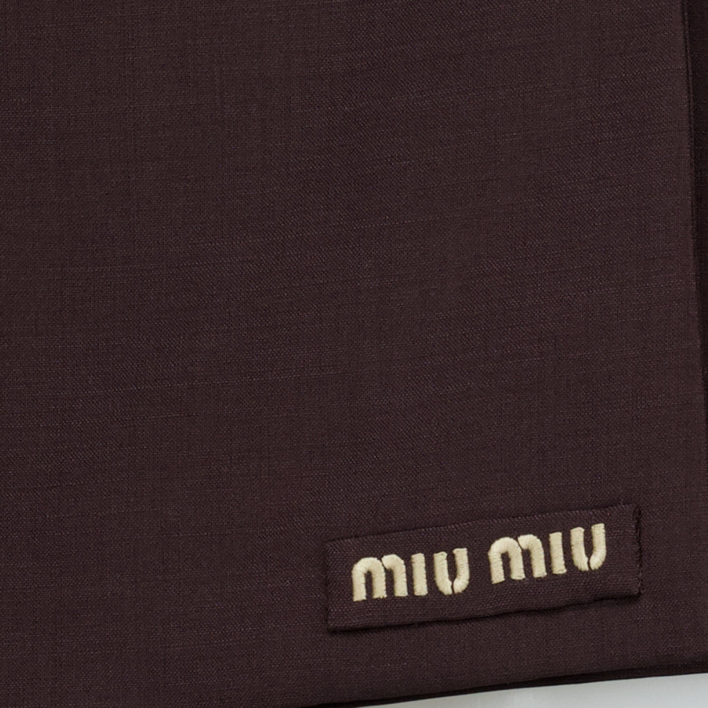 Jupes Gonna Mini in Mohair Kid Marrone Miu Miu Marron Femme