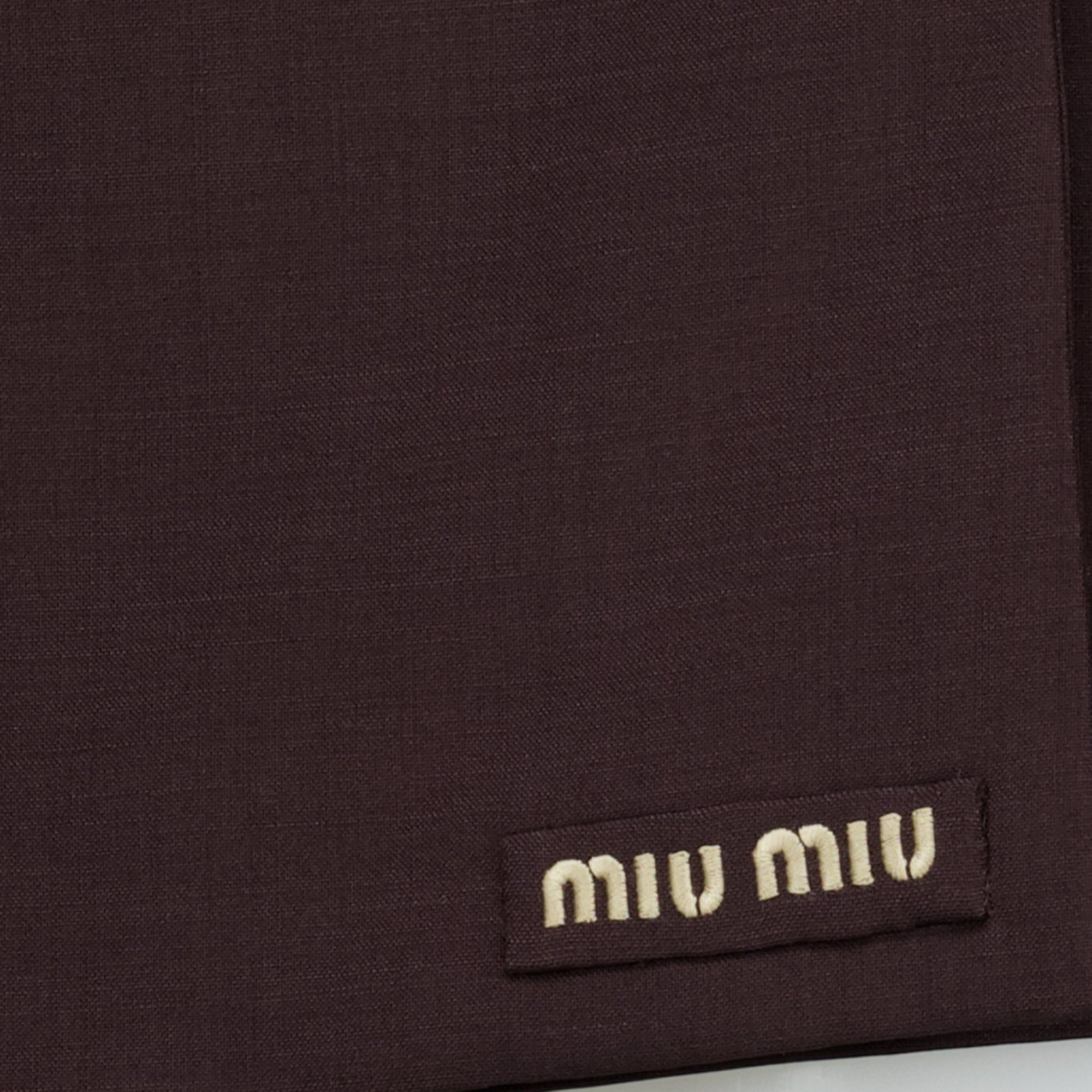 Jupes Brauner Kid Mohair Minirock Miu Miu Marron Femme