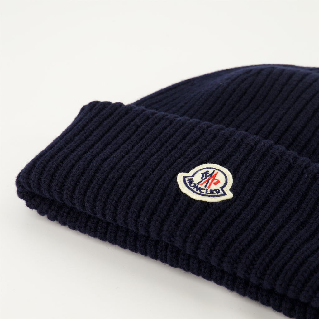 Chapéus, bonés e gorros Bonnet en laine et cachemire Moncler Azul Homme