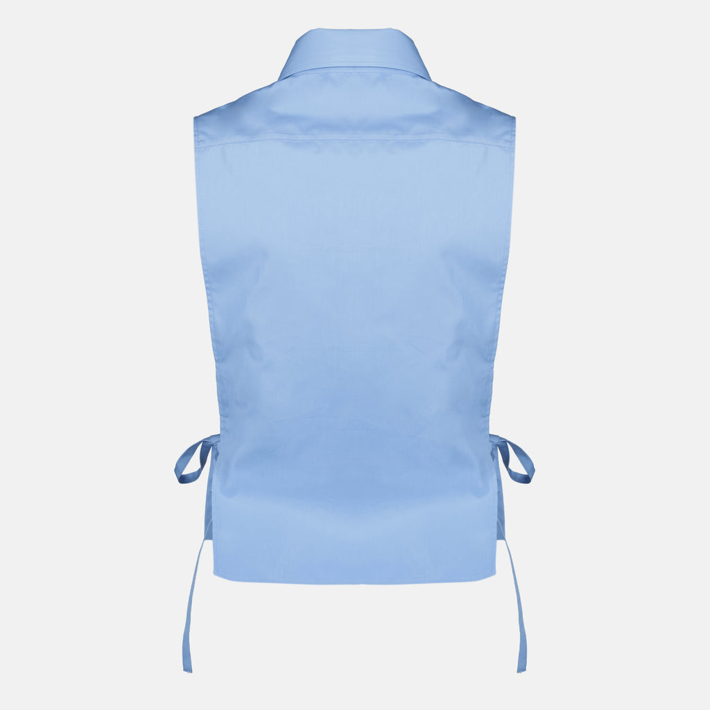 Chemises Blaues Poplins Hemd Miu Miu Bleu Femme