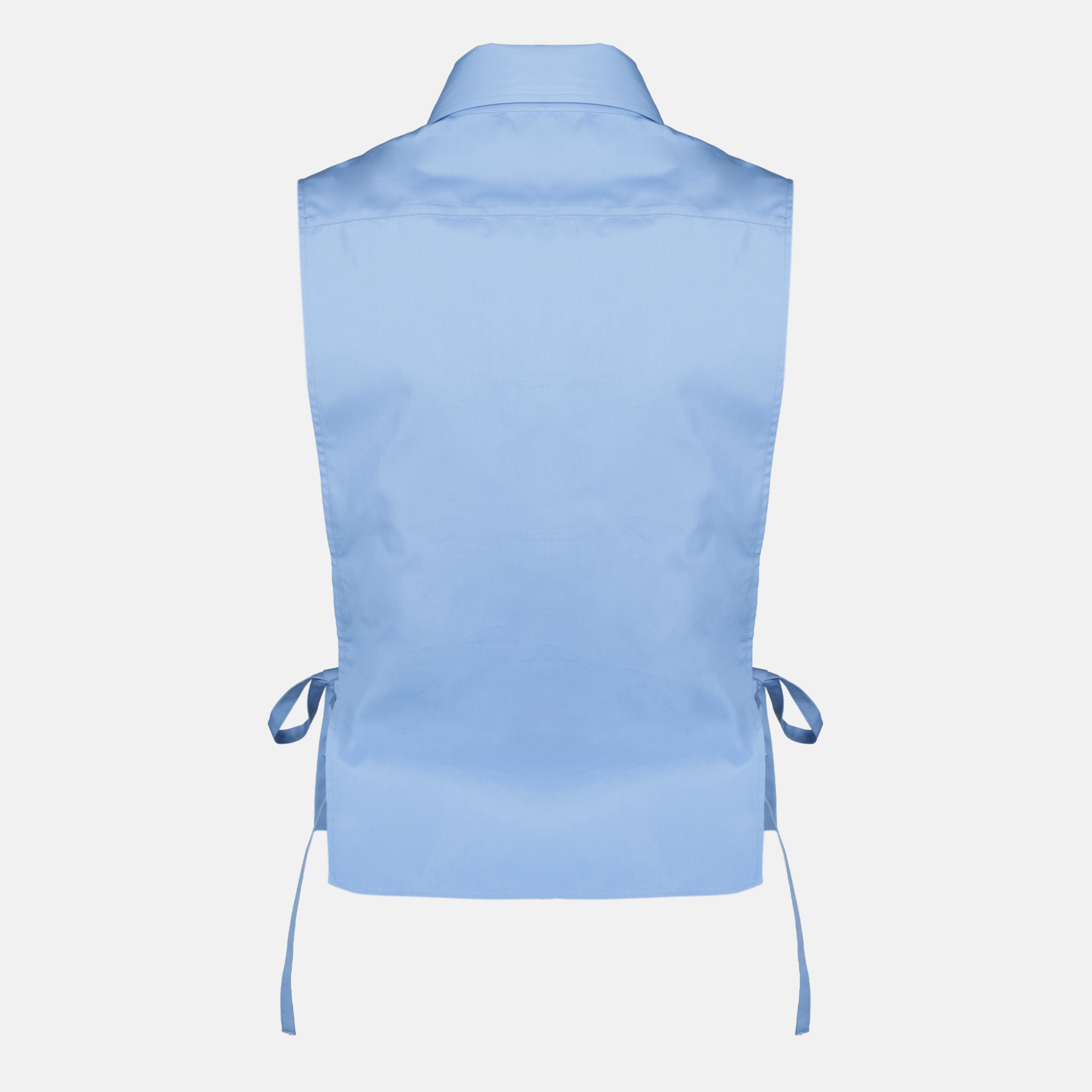 Chemises Camicia di popeline blu Miu Miu Bleu Femme