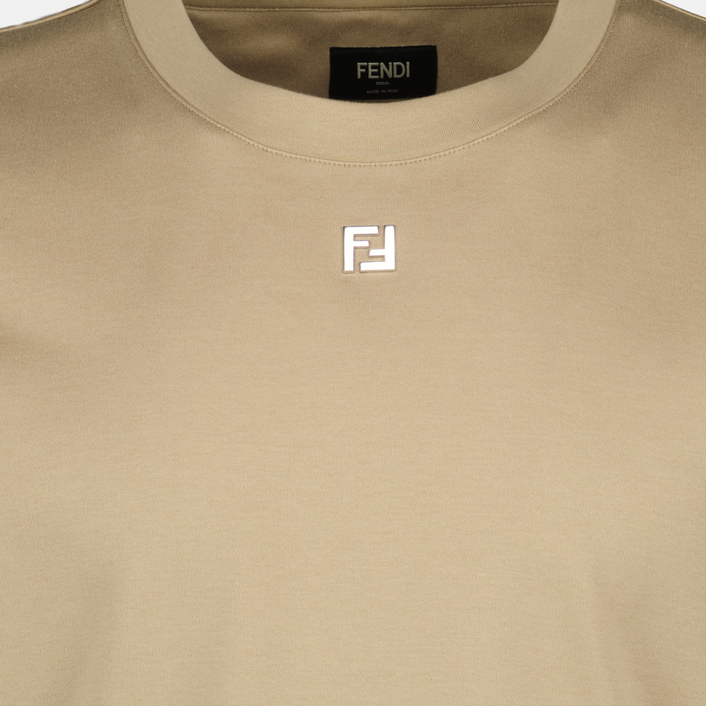 T-Shirts Baumwoll-T-Shirt Fendi Beige Herren