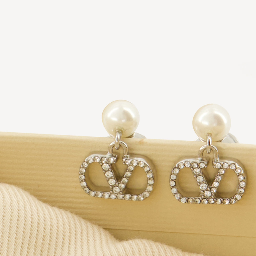 Bijoux Boucles d'oreilles Vlogo Valentino Garavani Argenté Femme