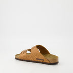 Open shoes Gray Arizona Sandals Birkenstock Brown Femme