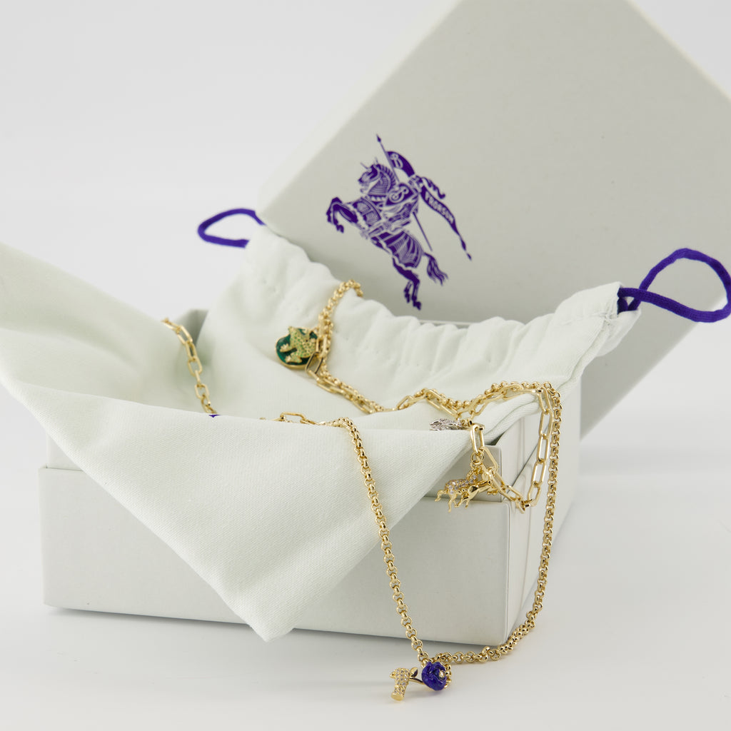 Bijoux Collier Charm double rang Burberry Doré Femme