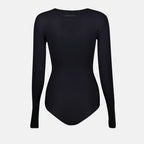 Tops Long Sleeve Bodysuit Mm6 Black Femme