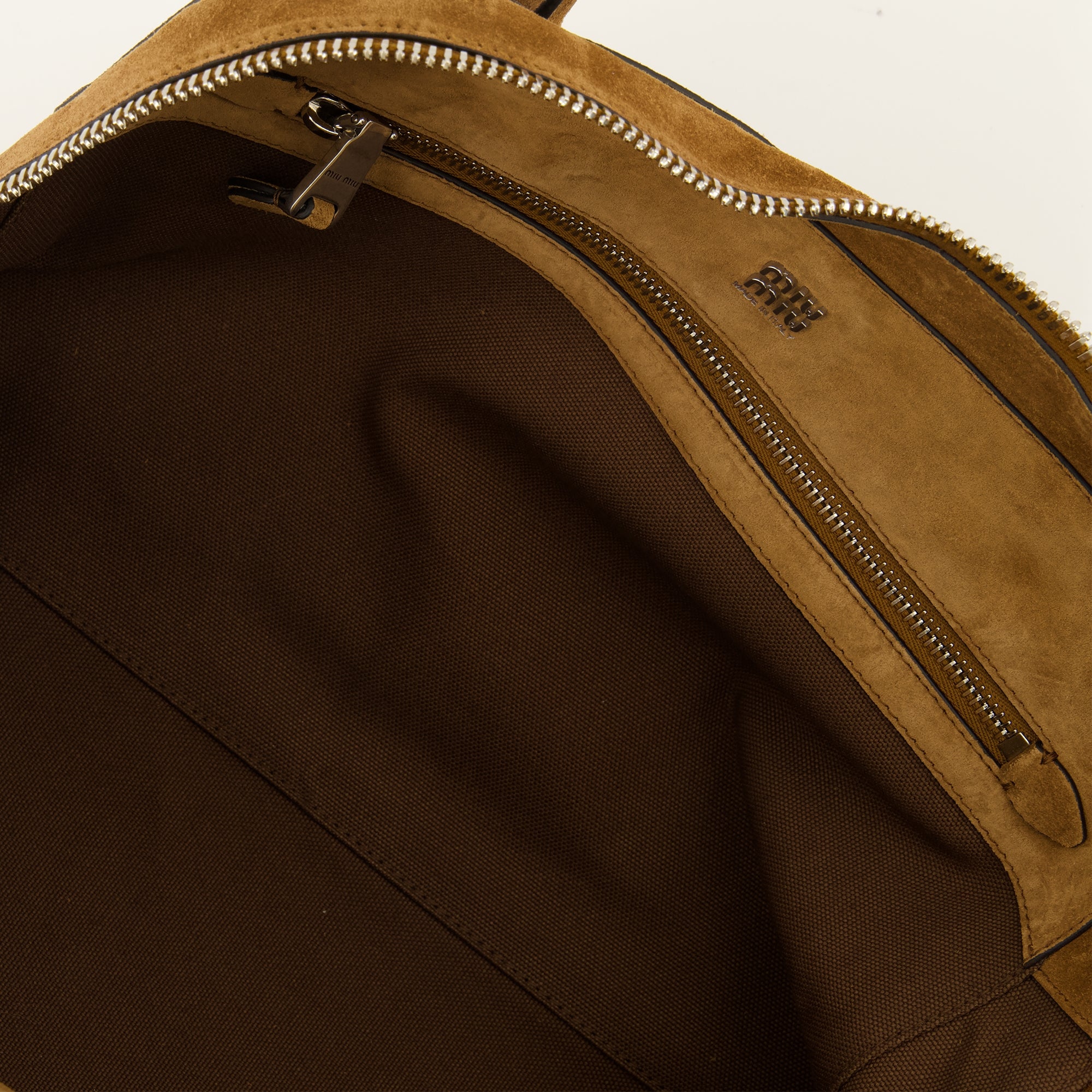 Sacs à main et épaule Sac Vivant en suède marron Miu Miu Marron Femme