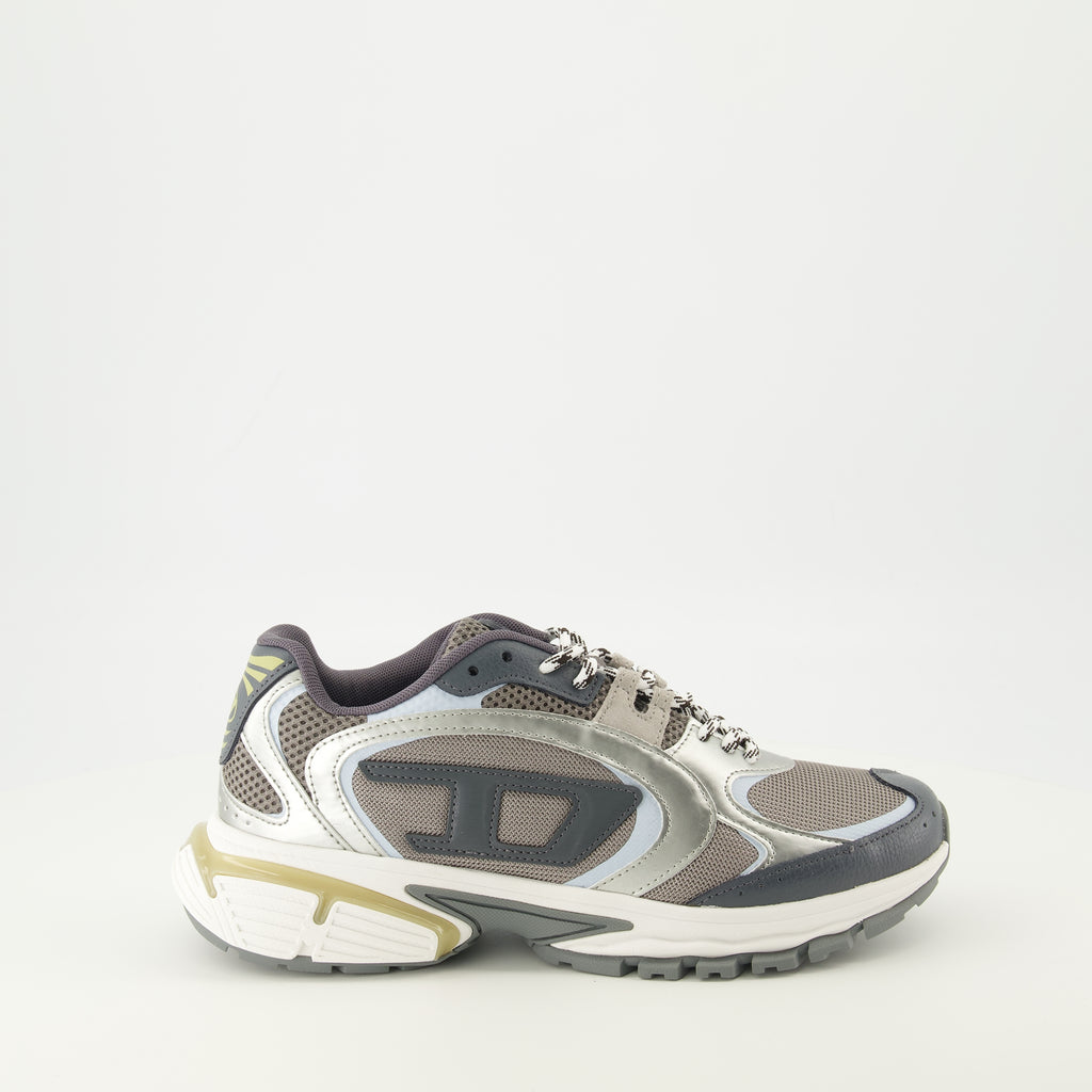 Image de l'article Baskets Pro-V-Dense taupe et gris argenté de la marque Diesel pour Homme - Saison Printemps-Été 2026 - Vue latérale droite