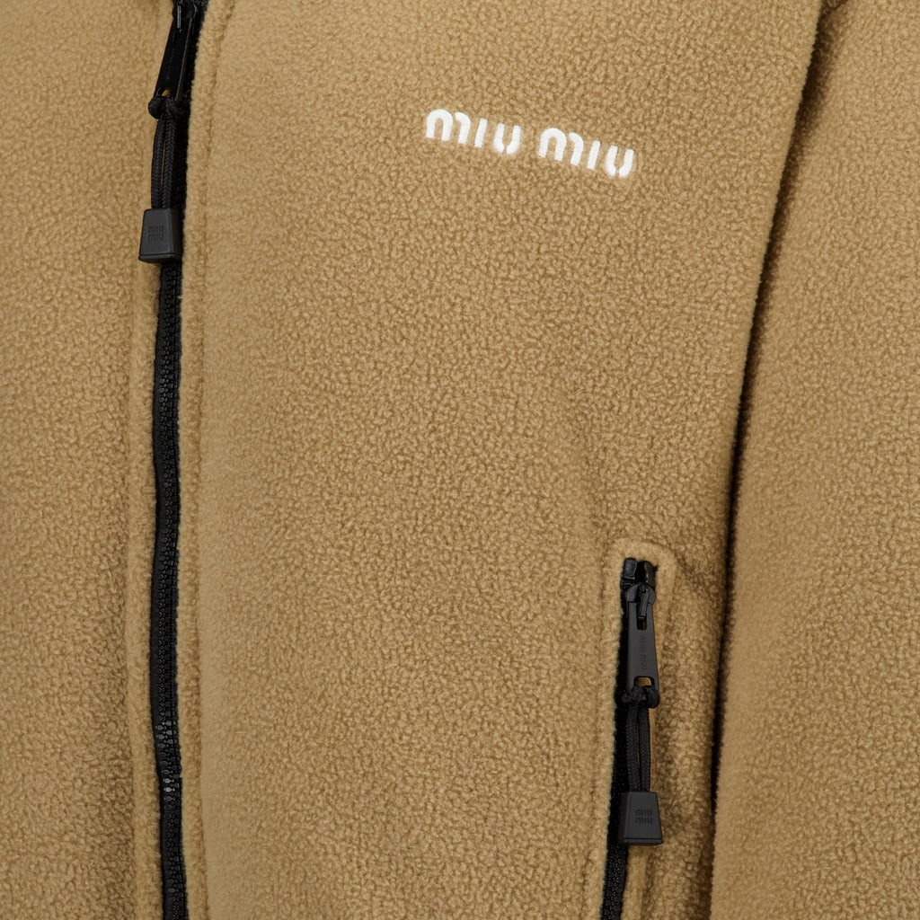 Manteaux 베이지 플리스 재킷 Miu Miu Beige Femme