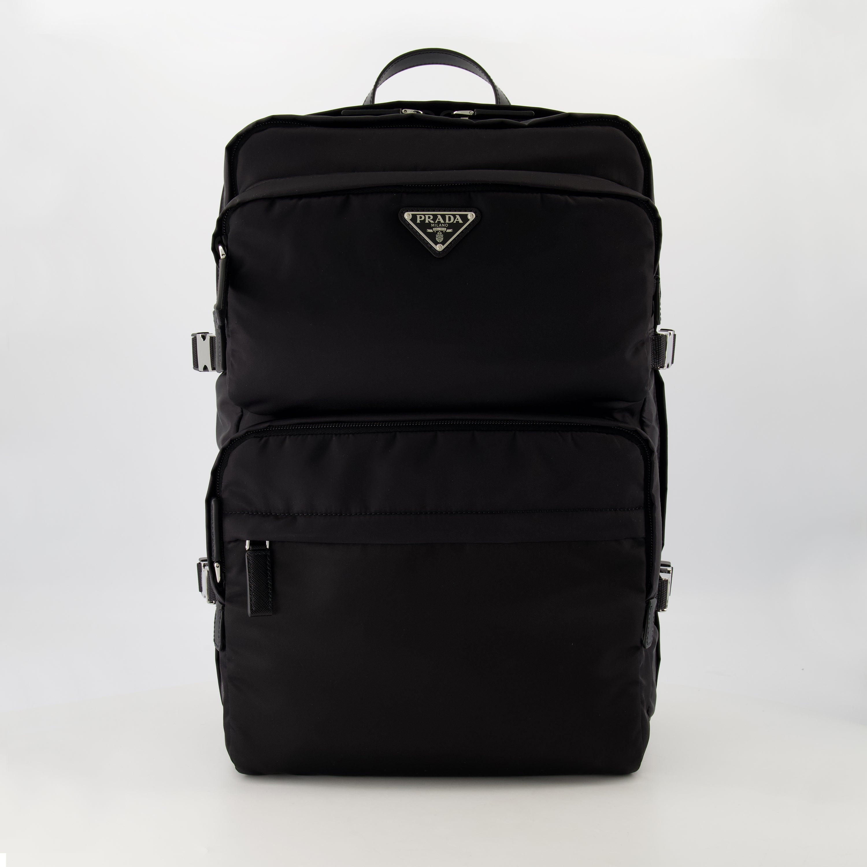 Zaini Zaino Re-Nylon Nero Prada Nero Homme