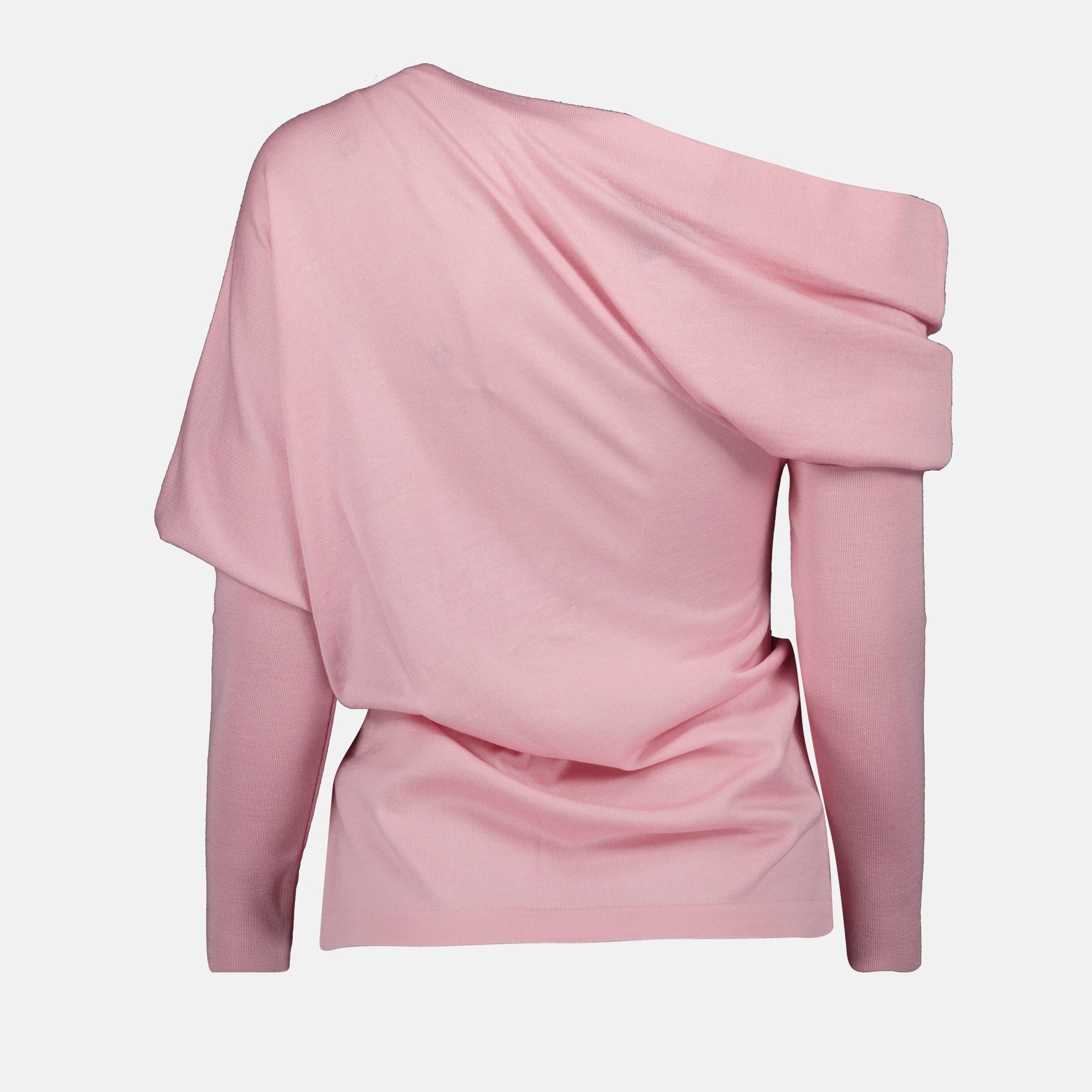 Maille Pull en laine à col drapé Moschino Rose Femme