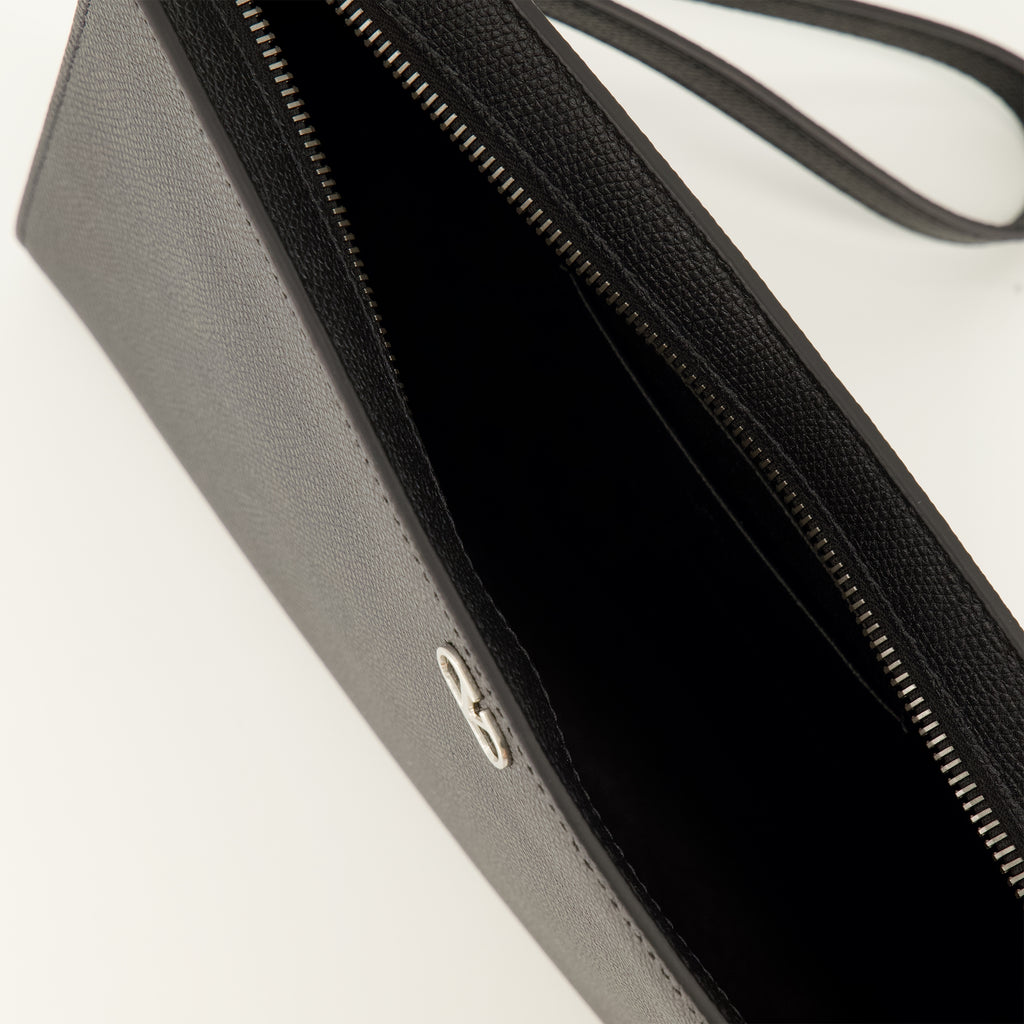 Pochettes Pieza en Cuero Negro VLogo Valentino Garavani Noir Homme