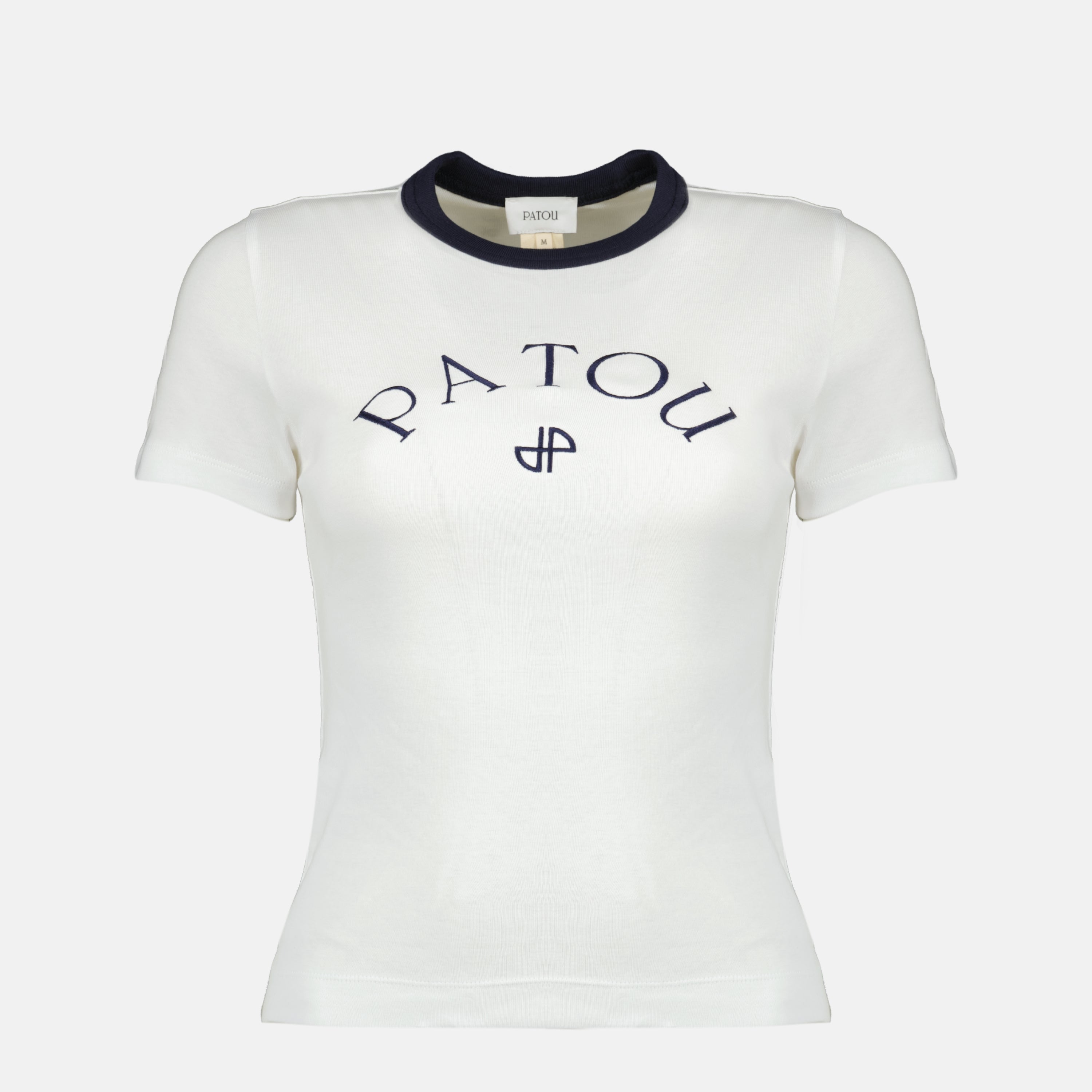 Image de l'article T-shirt à logo blanc de la marque Patou pour Femme - Saison Printemps-Été 2026 - Vue de Face