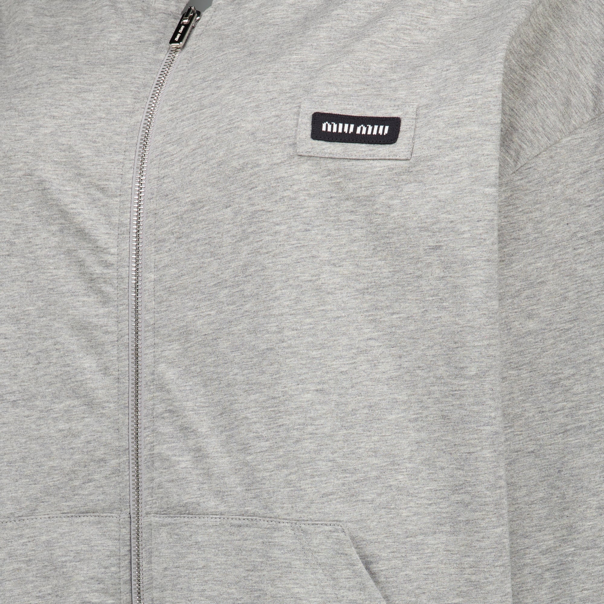 Sweatshirts Veste à capuche molletonné grise Miu Miu Gris Femme