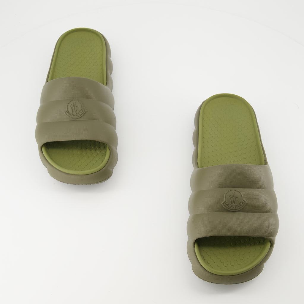 Chaussures ouvertes Claquettes Lilo Moncler Kaki Homme