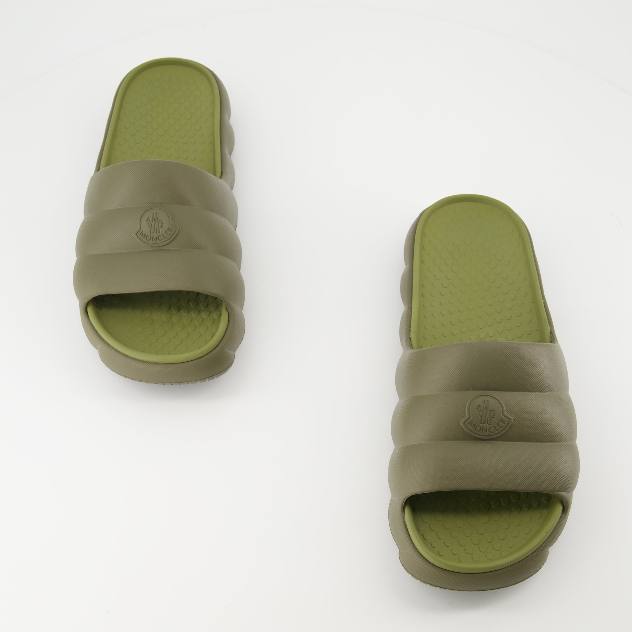 Chaussures ouvertes Claquettes Lilo Moncler Kaki Homme