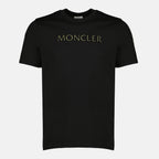 Immagine del T-shirt con logo stampato nero per uomo Moncler - Stagione Primavera-Estate 2026 - Vista Frontale