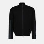 재킷 지퍼 코튼 재킷 Moncler 검은색 Homme