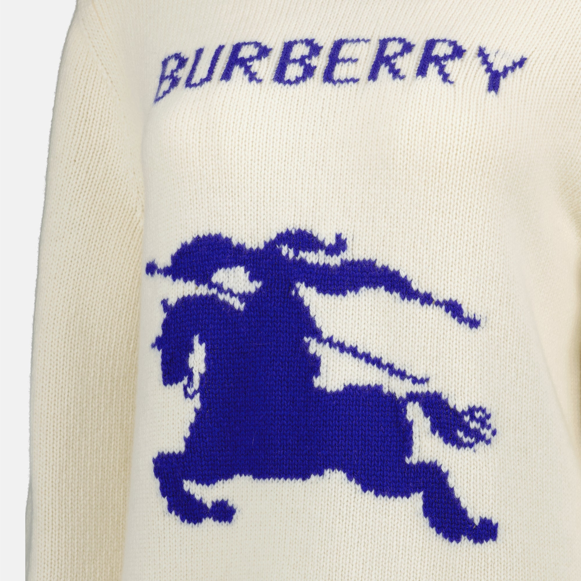 Maglieria Maglione in Lana Rider Burberry Bianco Femme