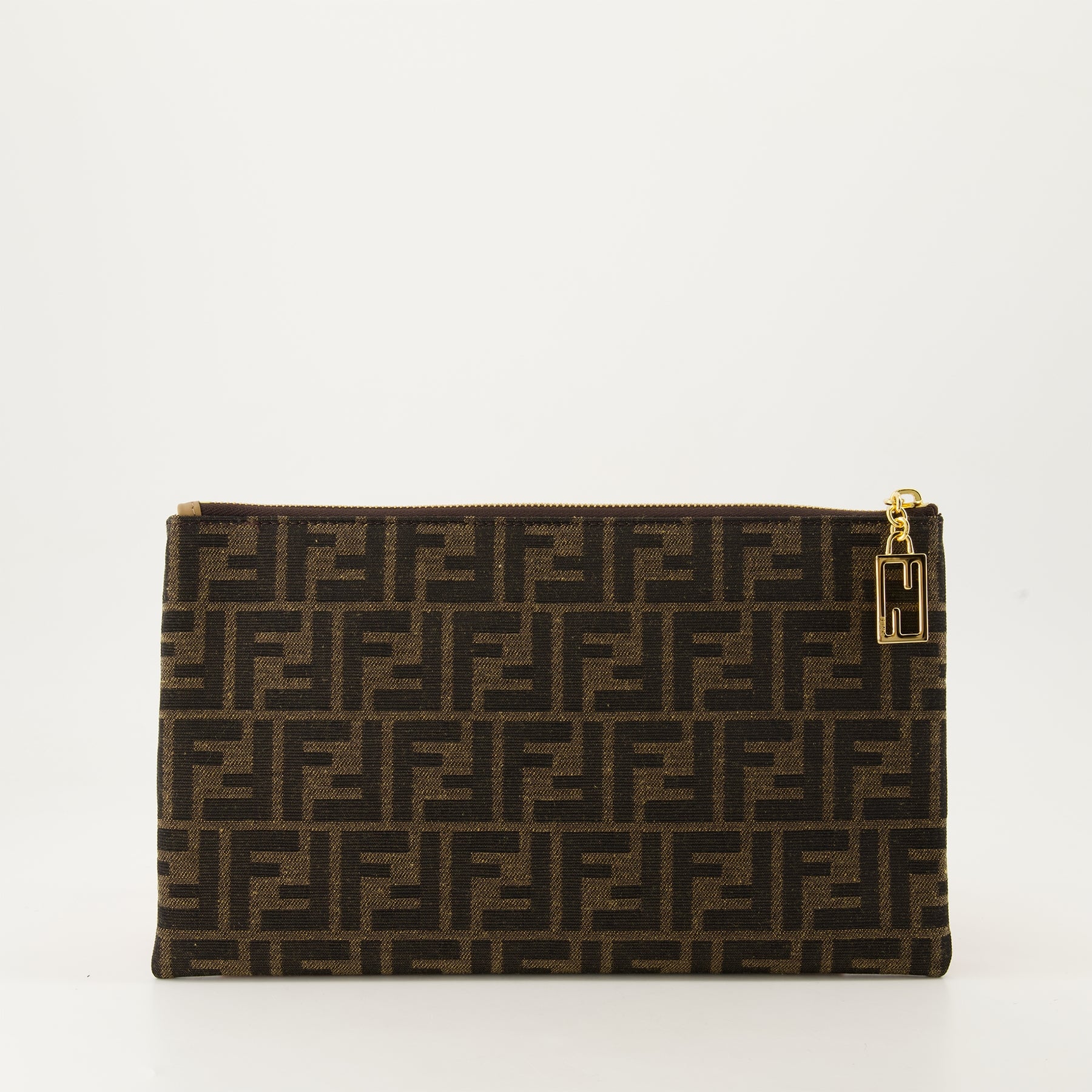 Bolsitas Pochette baguette imprimé FF Fendi Marrón Femme