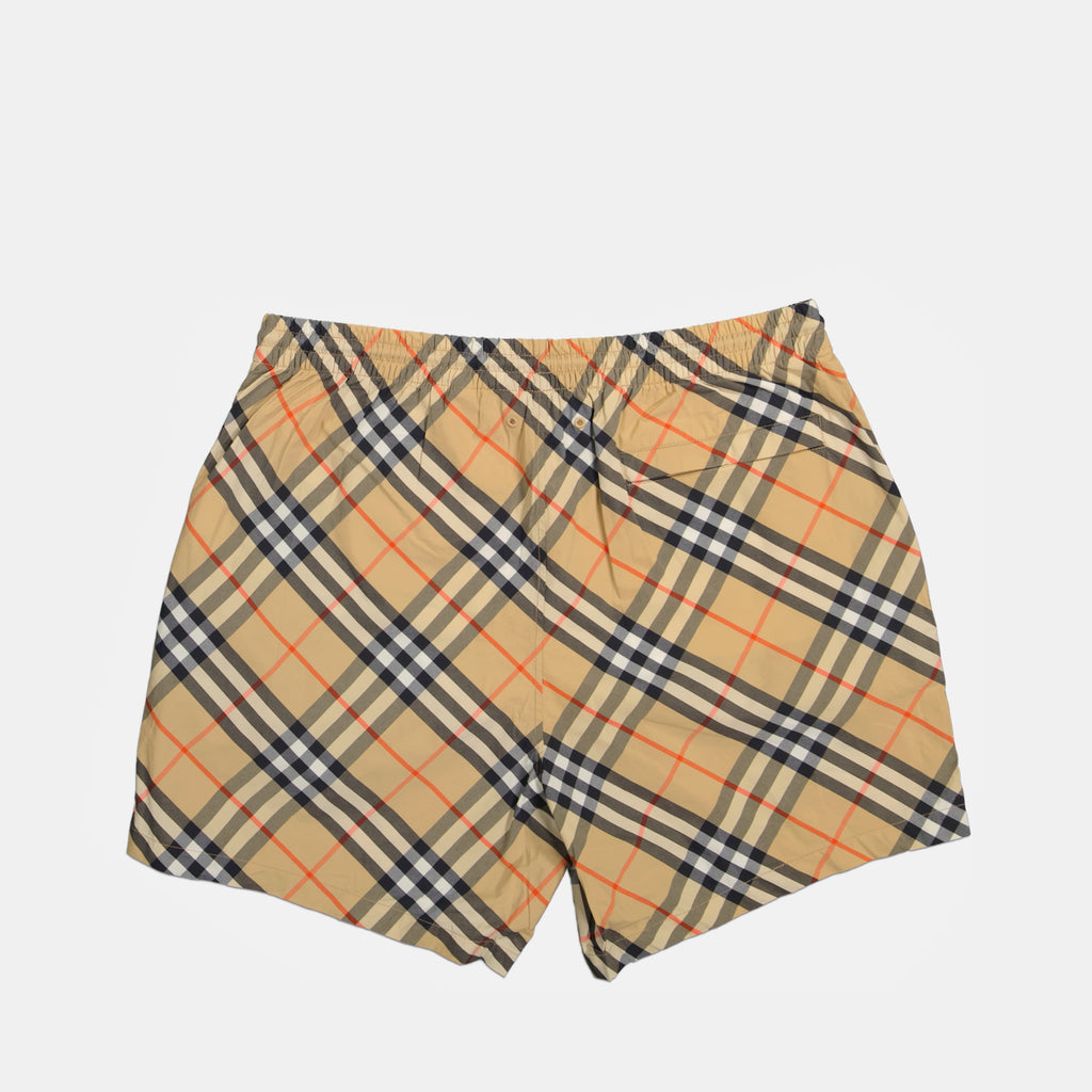Beachwear Maillot de bain à carreaux Burberry Beige Homme