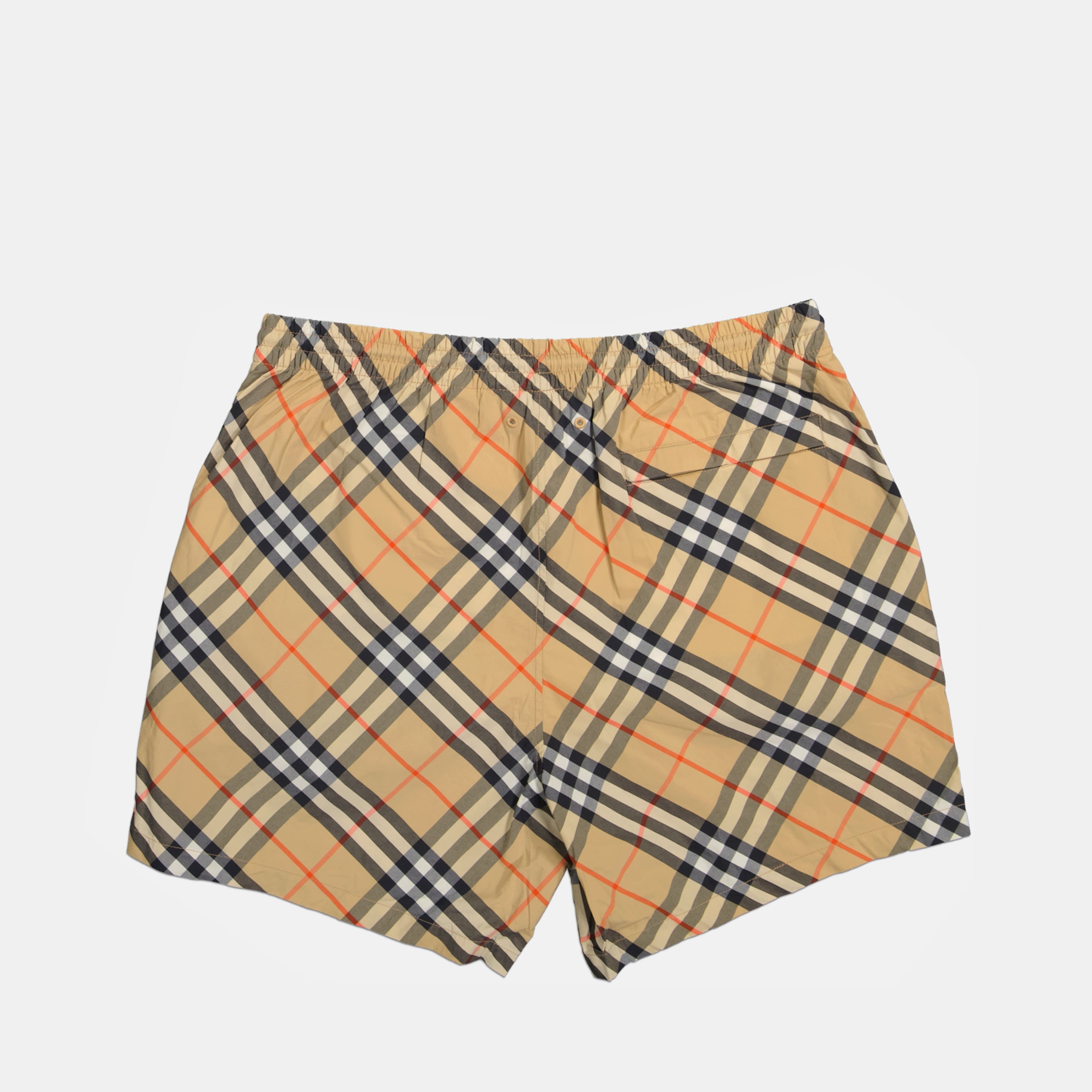 Beachwear Maillot de bain à carreaux Burberry Beige Homme