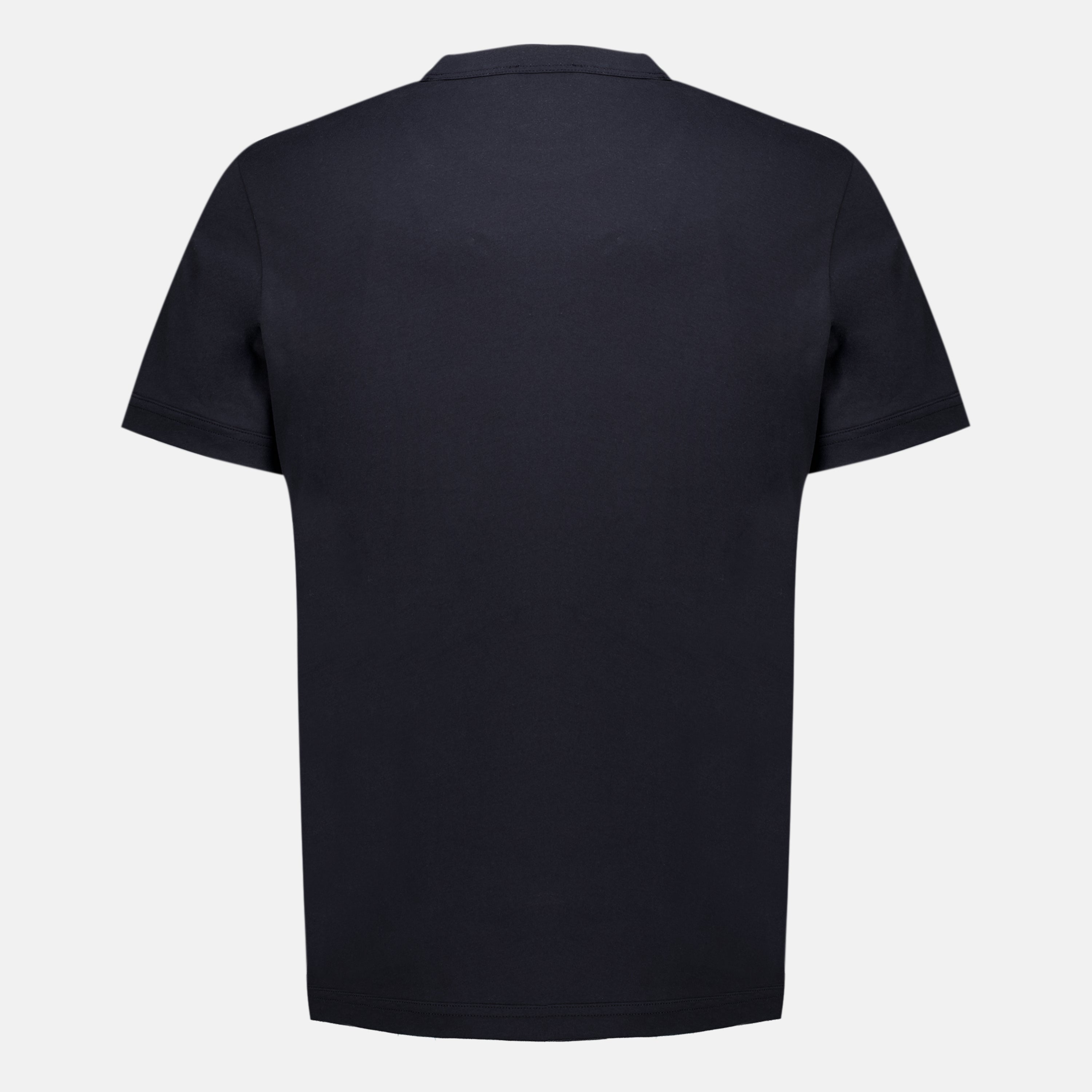 T-shirts 네이비 블루 가죽 로고 티셔츠 Moncler Bleu foncé Homme