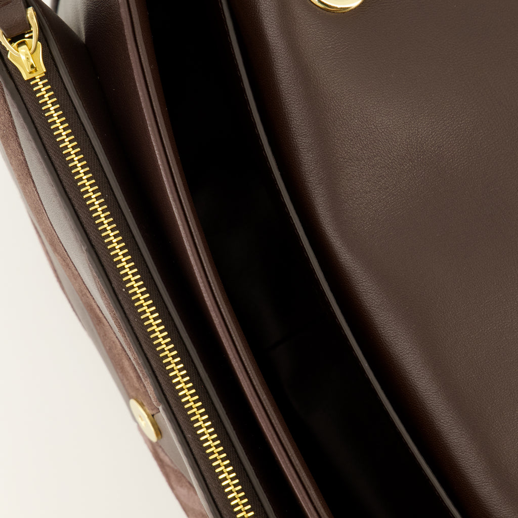 Sacs à main et épaule Djuna Mittelbraune Lederhandtasche Valentino Garavani Marron Femme