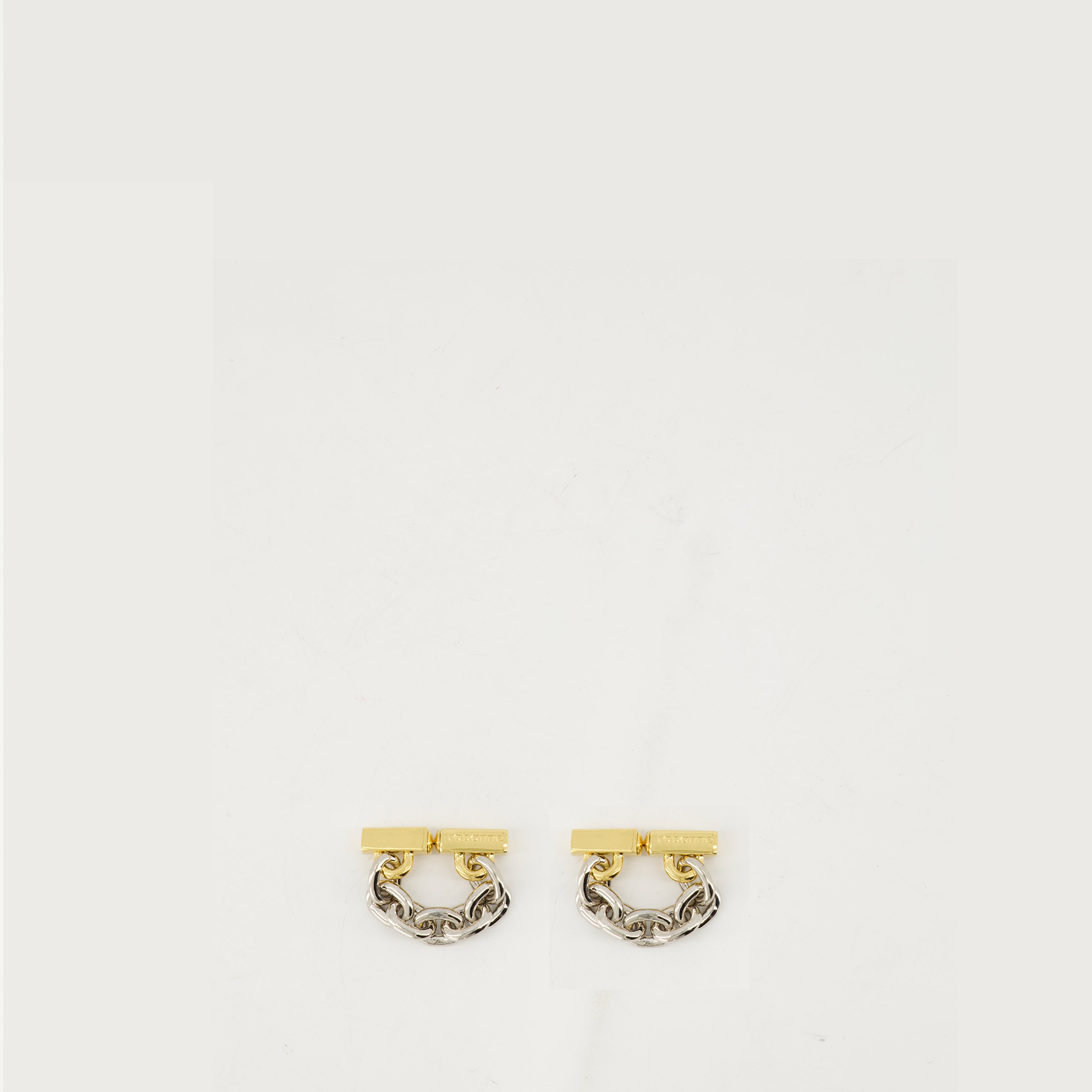 Bijoux Boucles d'oreilles Chain Link Rabanne Argenté Femme