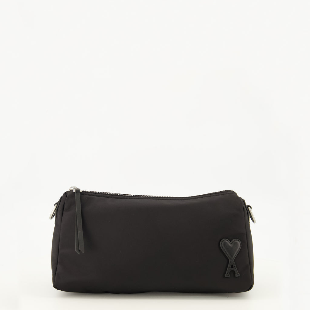 Sacs bandoulière Borsa Marcel in Nylon Nero Ami PARIS Noir Unisexe