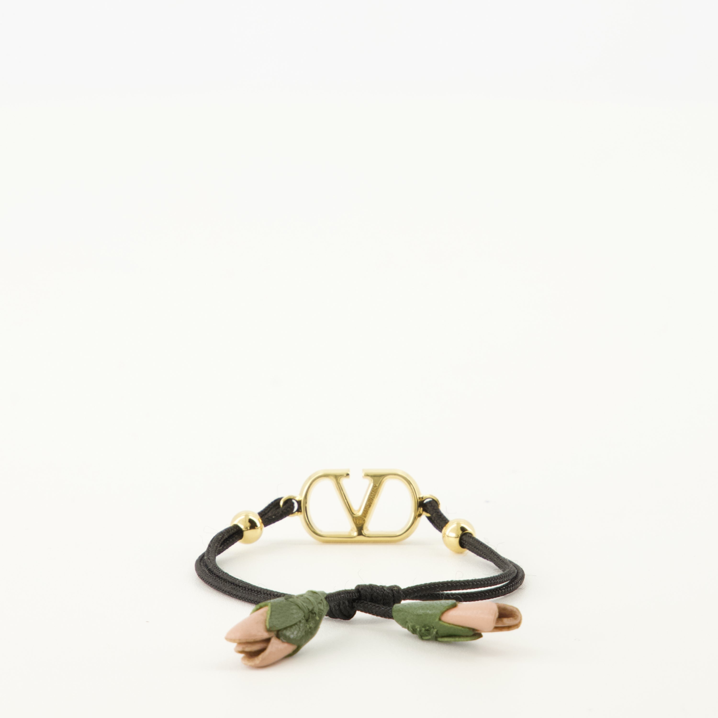 Image de l'article Bracelet Vlogo avec cordon noir de la marque Valentino Garavani pour Femme - Saison Printemps-Été 2026 - Vue de Dos