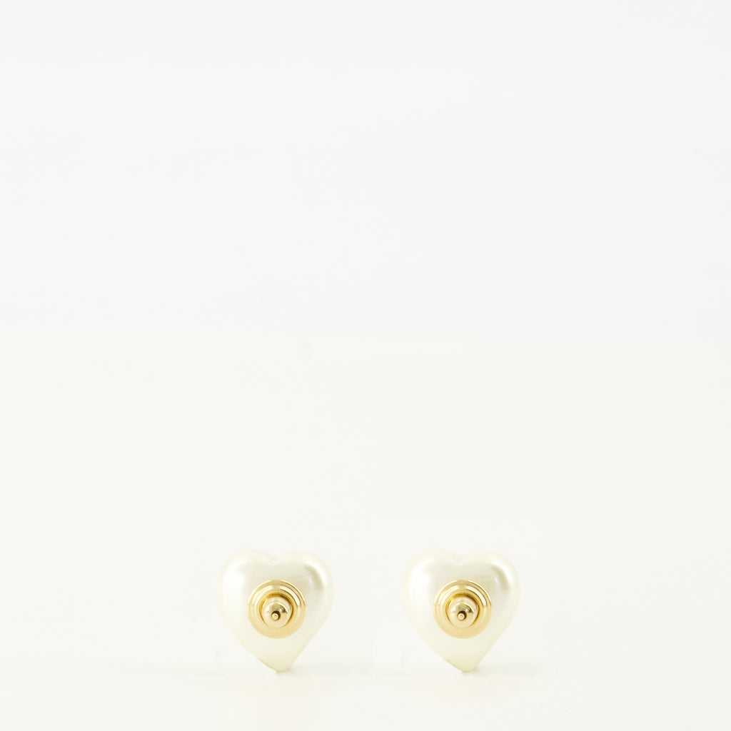 Bild der Vlogo Ohrringe aus Metall und Perlen der Marke Valentino Garavani für Frauen - Frühjahr/Sommer 2026 - Rückansicht