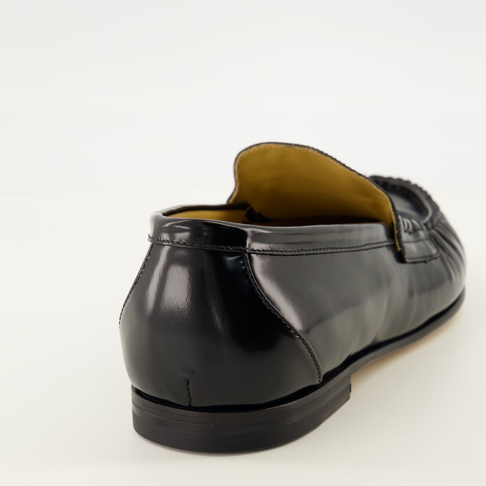 Mocassins Mocassini Neri in Pelle Scrunch Fendi Noir Homme