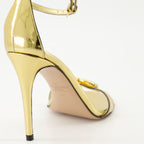 Chaussures ouvertes Sandales à talon VLogo Valentino Garavani Doré Femme