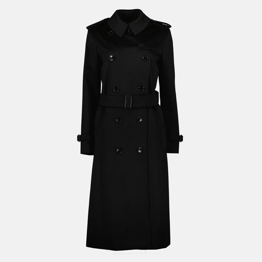 Image of the Kensington long trench coat by Burberry for Women - Autumn-Winter Season 2025 - Front View