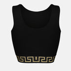 Tops Brassière Medusa Greca Versace Noir Femme