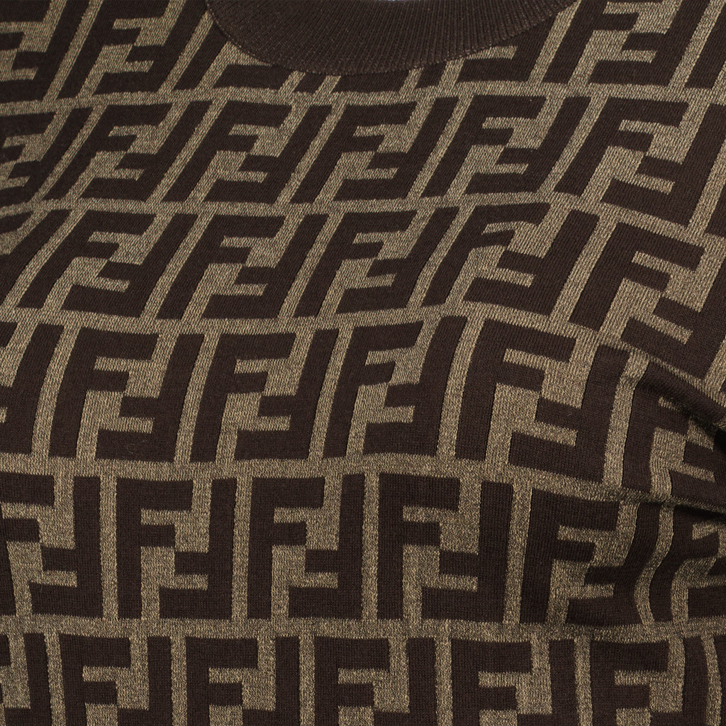 T-Shirts FF Baumwollpullover Fendi Braun Femme