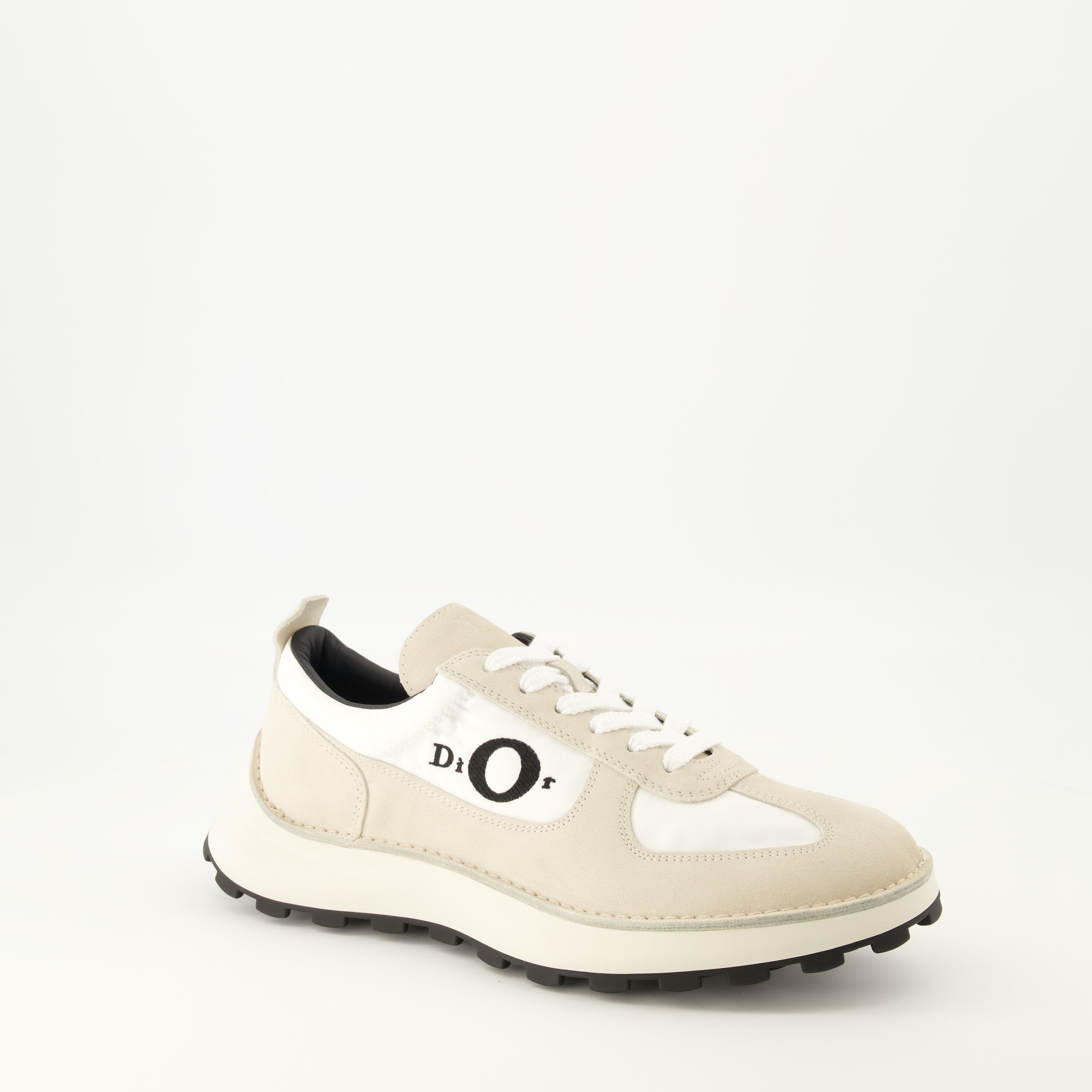 Baskets Zapatillas Dior Squash Beige en Piel Velours Dior Blanc Homme