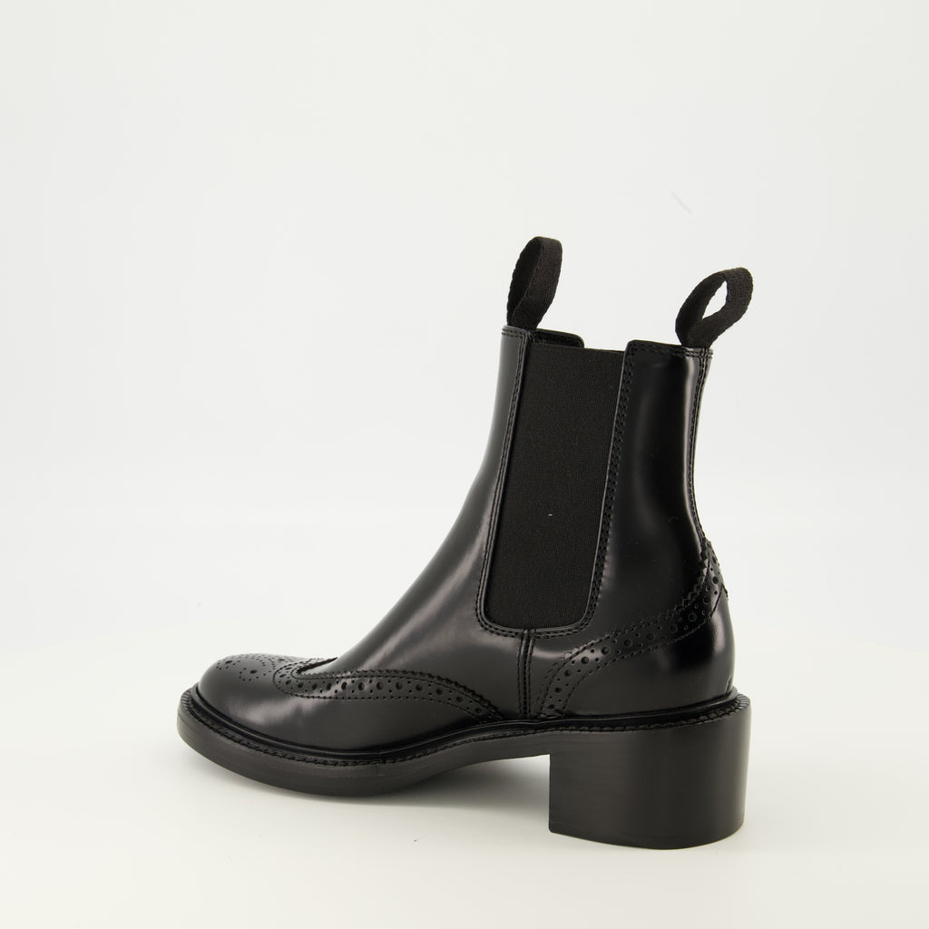 Imagen de las Botines Chelsea de Saint Laurent para Mujer - Temporada Otoño-Invierno 2025 - Vista en tres cuartos trasera derecha