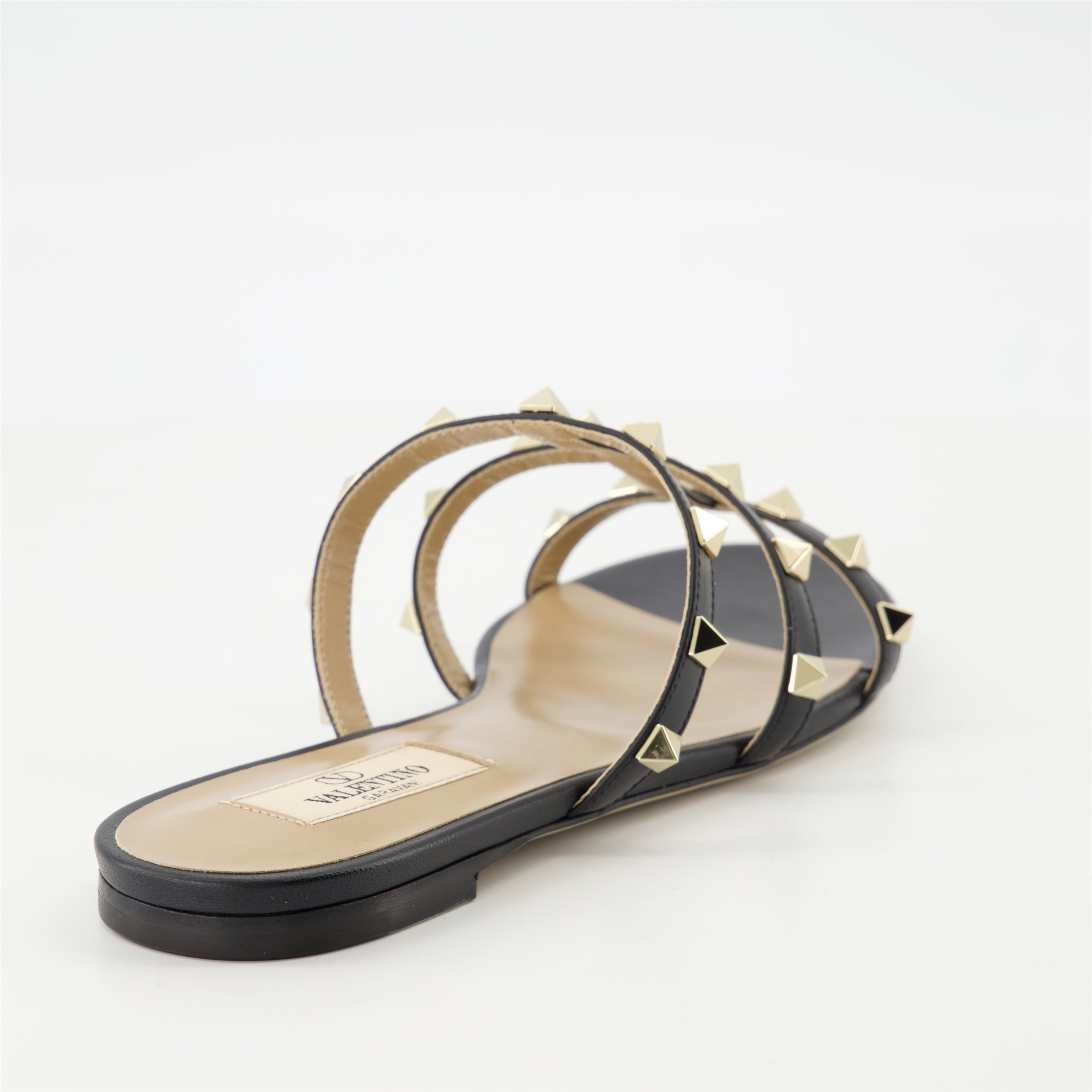 Sapatos abertos Sandálias Rockstud Valentino Garavani Preto Femme